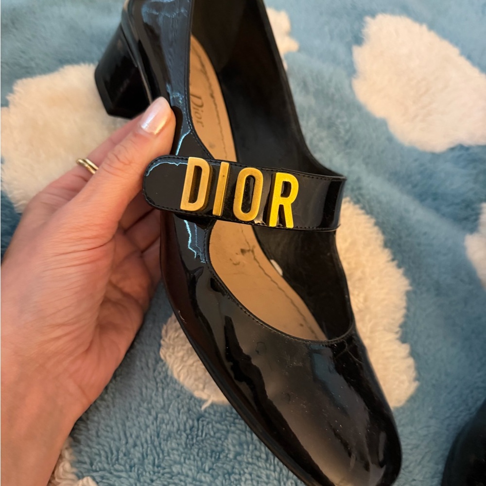 Dior Baby-D Black Patent Leather Mary Jane Pumps - Picture 4 of 8
